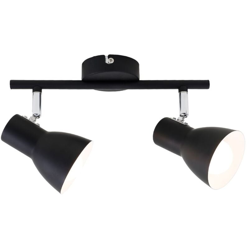 Plafonnier Spot Briloner leuchten cup, 25 w, IP20, noir, métal, excl. 2x E14, 27,5 x 8 x 15 cm