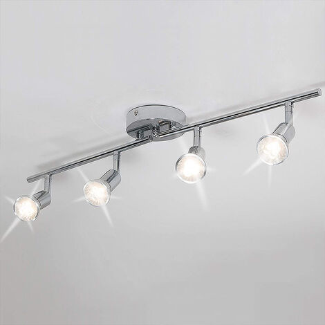 spot de plafond,Plafonnier LED,Lampe de Plafond,pour Salon, Chambre, Cuisine, Rotatif ,6110 cm,Argent（Sans ampoule）
