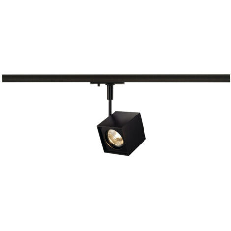 Spot de rail carré Altra Dice Monophasé noir - 143350
