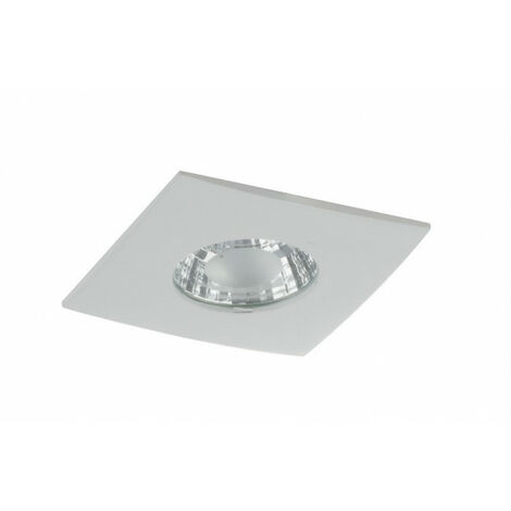 Spot encastré LED NADIR 6W Carré 3200K IP44 390lm 21 Aluminium Blanc