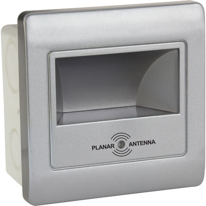 Faretto led da parete quadrato in alluminio con sensore a microonde 2W (Eq. 16W) 4200K Dim. 86x86mm