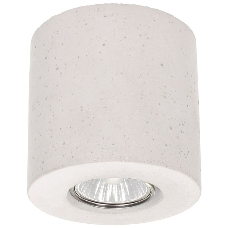 Spot d'Intérieur Gila, Ciment, Blanc, 10x10x10 cm