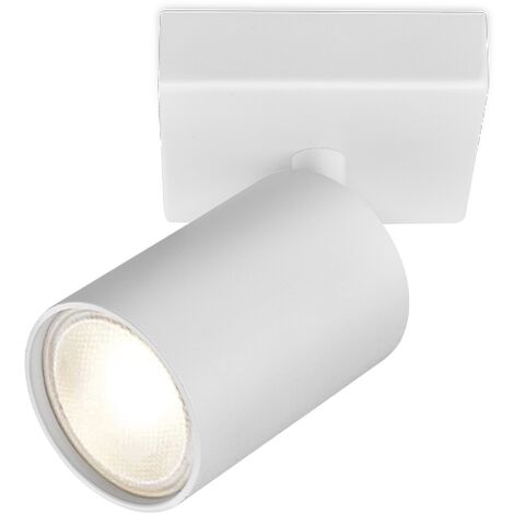 Spot d'intérieur orientable en aluminium GU10 35W blanc – Installation en saillie – Compatible ampoules 3000K/4000K/6000K – IP20 – Braytron - BETA-T1