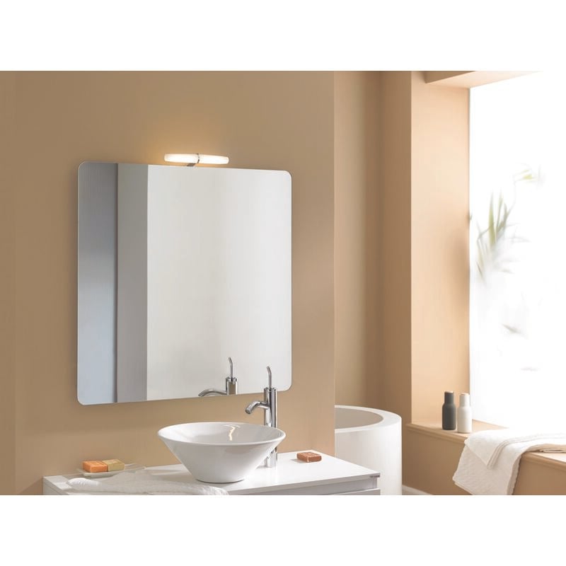 Ondee - Applique led laurie - 235mm - abs chromé et polycarbonate - Blanc opaque