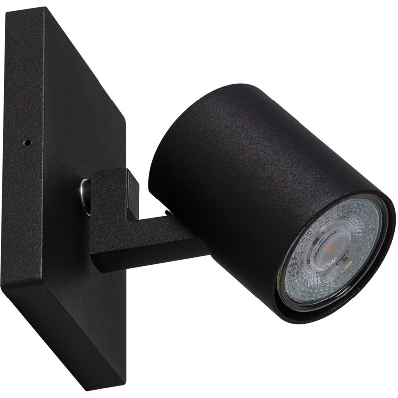 Spot à Douille en Saillie Orientable Aluminium Gylu à Ampoule GU10 Noir Spot à Douille en Saillie Orientable Aluminium Gylu à Ampoule GU10 Noir