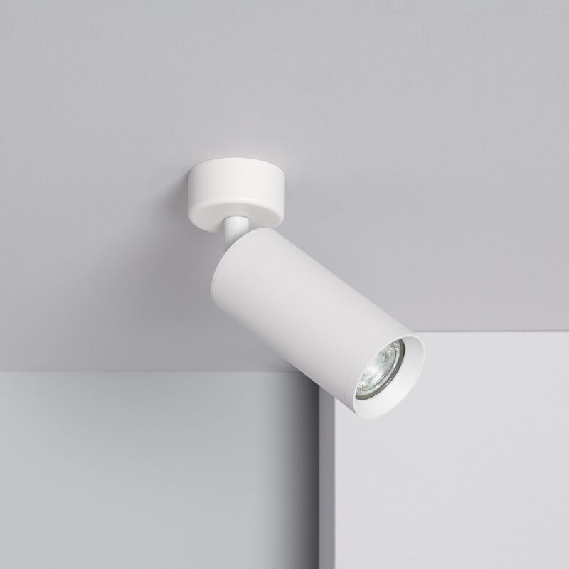 Spot à Douille Aluminium Quartz pour Ampoule GU10 Blanc Spot à Douille Aluminium Quartz pour Ampoule GU10 Blanc