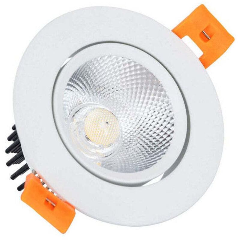 Ledkia - Spot Downlight led 7W Rond cob CRI90 Coupe ø 70 mm No Flicker 2700K Blanc chaud Ledkia - Spot Downlight led 7W Rond cob CRI90 Coupe ø 70 mm No Flicker 2700K Blanc chaud