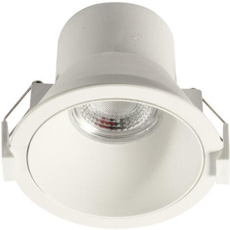 Spot downlight LED encastrable 8W rond ∅90mm Blanc, Anti-éblouissant CCT4 étanche IP44