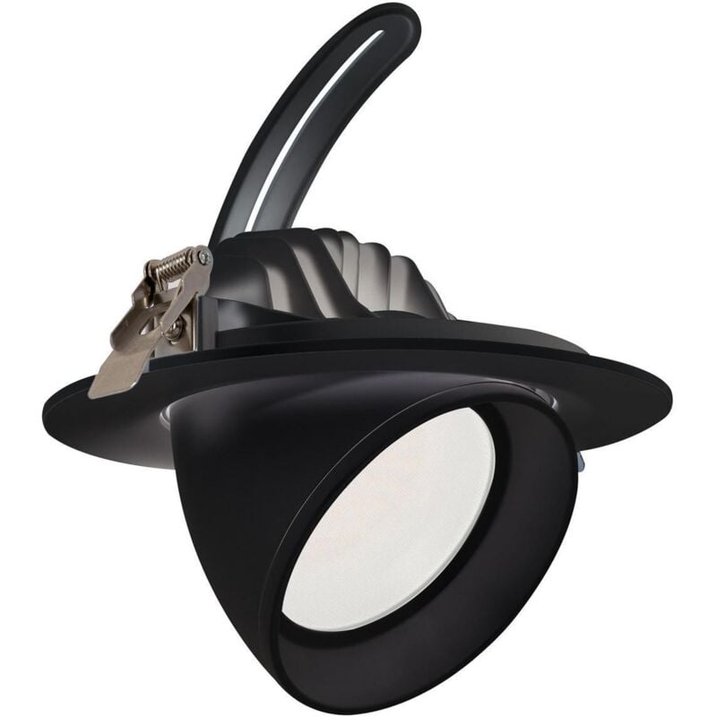 Efectoled - Downlight led 60W Rond Orientable osram cct 120 lm/W lifud Coupe ø 200 mm Noir No Flicker Sélectionnable (chaud-neutre)