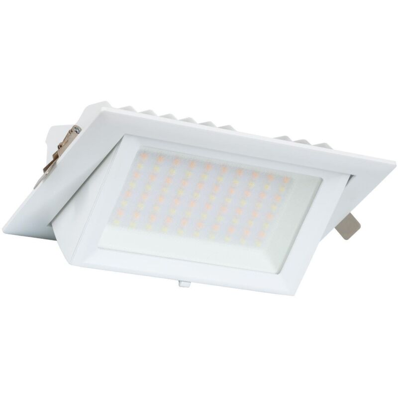 Spot Downlight LED 38W Rectangulaire Orientable 130 lm/W LIFUD Coupe 210x125 mm 3000K Blanc chaud