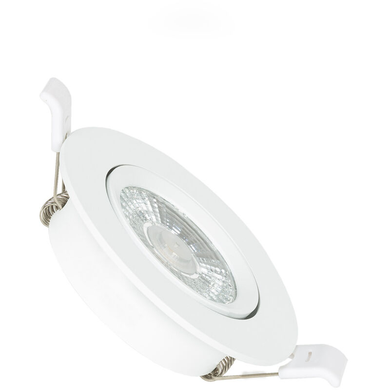 Ledkia - Spot Downlight led 5W Rond cob CRI90 Slim Coupe ø 75 mm No Flicker 5000K Blanc froid Ledkia - Spot Downlight led 5W Rond cob CRI90 Slim Coupe ø 75 mm No Flicker 5000K Blanc froid