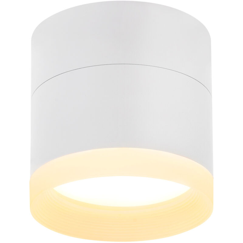 Spot en saillie GBLY LED Spot de plafond rond blanc 5W Petit spot Lumière en saillie GX53 Blanc chaud Spot en saillie plat Spot de plafond 3000K