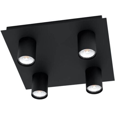 Spot en saillie noir Valcasotto 4 lumières - 99516