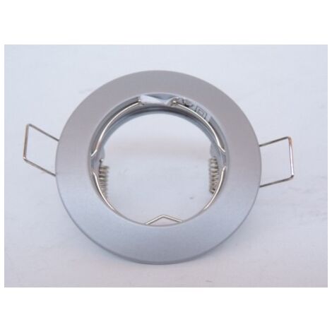 SPOT ENCAS. GU10 230V FONTE FIXE GRIS ARGENT AL15+DOUILLE GU10 CABLEE ABI AL10154GU