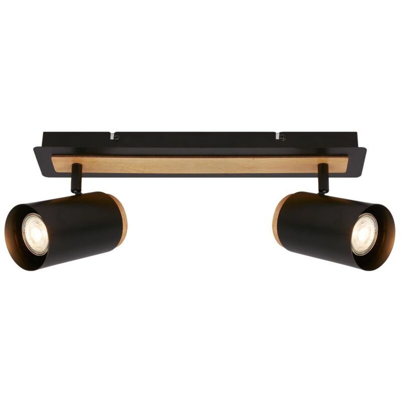 B.k.licht - Spot encastr Plafonnier Lampe de plafond Chambre coucher Pivotant 2 ampoules Couloir