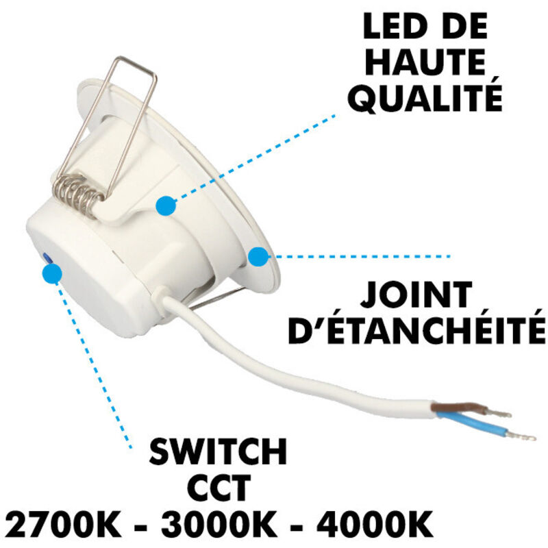 ARLUX LIGHTING Spot Encastrable ATLAS 5W 600lm - Temperature Variable - Fixe ARLUX LIGHTING Spot Encastrable ATLAS 5W 600lm - Temperature Variable - Fixe