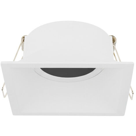 Spot encastrable carré blanc GU10 MR16 orientable MEYAN HOROZ support plafond aluminium