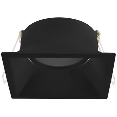 Spot encastrable carré noir GU10 MR16 orientable MEYAN HOROZ support plafond aluminium