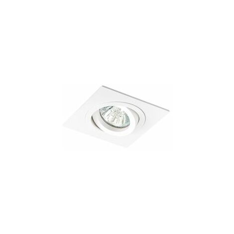 spot encastrable - carré - orientable - europole be best alu16 - gu10 - blanc - europole 26211