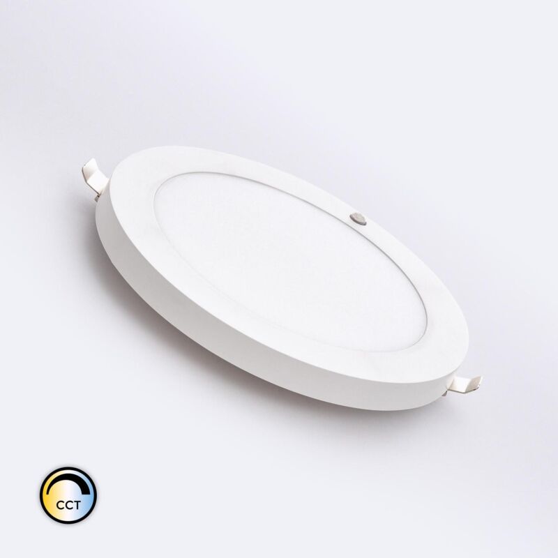 Dalle LED 18W CCT Ronde Sélectionnable avec Détecteur PIR Coupe Ajustable Ø50-170 mm Sélectionnable (chaud-neutre-froid)
