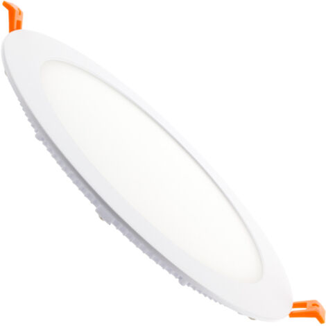 Spot Encastrable Dalle LED Ronde Extra-Plate 20W Coupe Ø 220 mm Downlight Panel