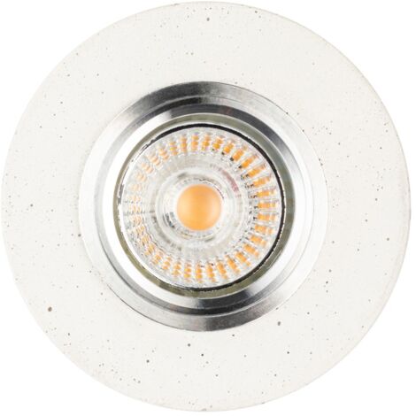 Spot encastrable en Béton Blanc GU10 Max 6w 300 lumens 2700k diam 10 cm VITAR