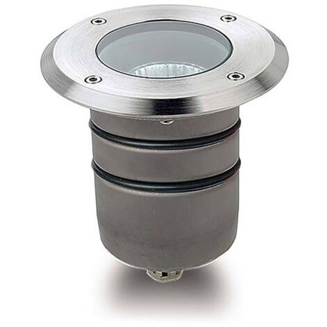Spot encastrable extérieur 1x GU5.3 – Acier inoxydable poli et verre trempé – IP68 pour environnements humides – 11cm de largeur – Leds-C4 - POLI 1 X