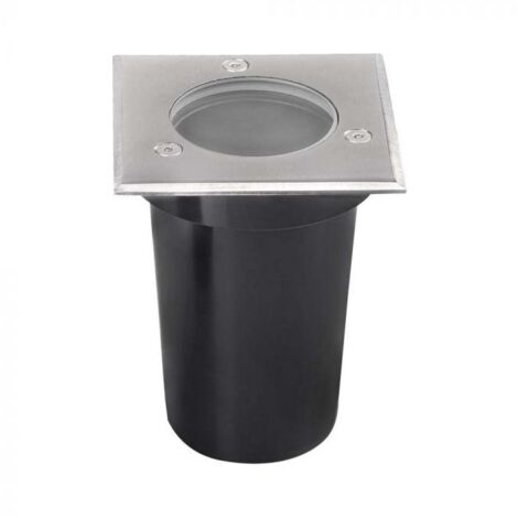Spot Encastrable Extérieur de Sol Carré IP67 Pour Ampoule LED GU10 Inox V-TAC VT-1127