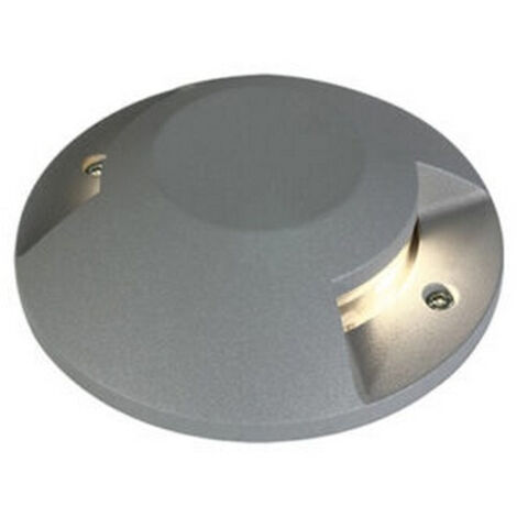 Spot Encastrable Extérieur de Sol LED D200 12W IP67 Gris ZAMBELIS - Blanc chaud - 3000K