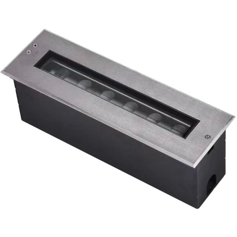 Spot Encastrable Extérieur de Sol Rectangulaire led 9W Inox Zambelis 45 deg - Blanc chaud - 3000K