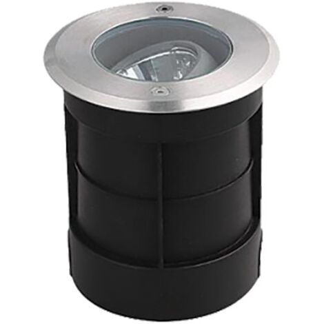 Spot Encastrable Extérieur de Sol Rond LED D130 7W Inox Zambelis - 45 deg - Blanc chaud - 3000K