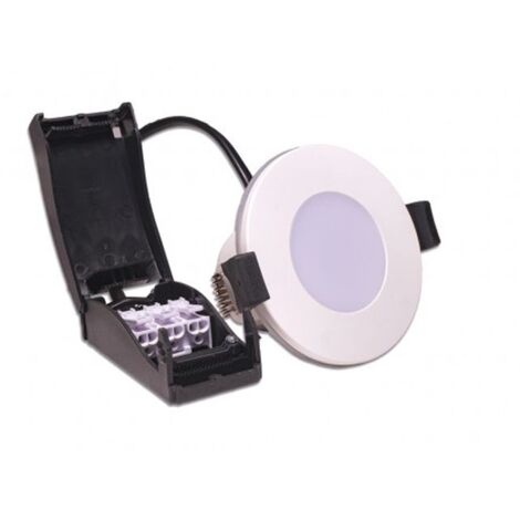 Spot encastrable fixe 6W 3000K – Étanche IP44 pour espaces restreints – Driver intégré – Angle d’éclairage 100° – Ø 68 mm – Woltz