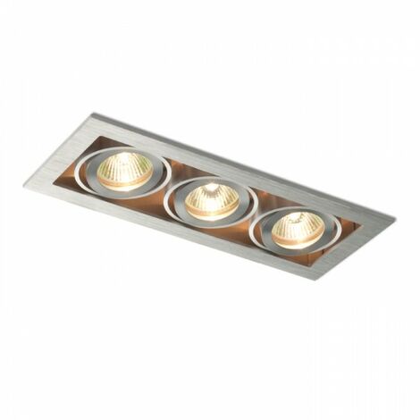 Spot encastrable FIZZ III inclinable aluminium 12V GU5,3 3x50W