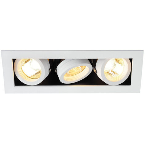 Spot encastrable Kadux 3 GU10 9 cm blanc - 115531