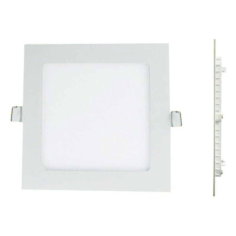 Europalamp – Spot encastrable LED carré extra-plat 15W – Blanc neutre 4500K – Économie d'énergie jusqu'à 80% – Installation facile dans faux-plafonds