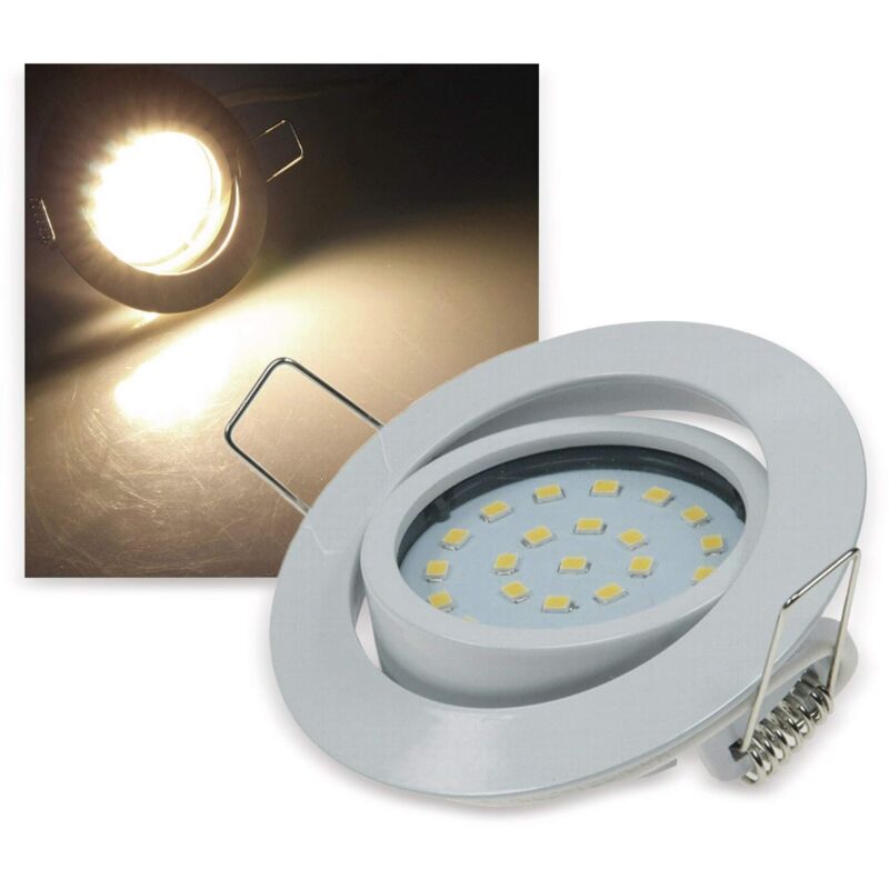 Spot encastrable LED CHILITEC "Flat-26" EEK F, 4 W, 330 lm, 2700 K, blanc Spot encastrable LED CHILITEC "Flat-26" EEK F, 4 W, 330 lm, 2700 K, blanc