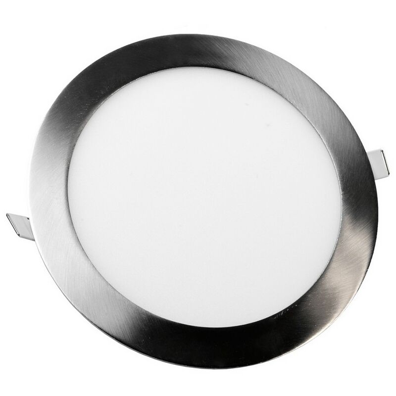 Digilamp - Spot Encastrable Led Inox Downlight Panel Extra-plat 12w Blanc Neutre 4000k, Diamètre : ø168mm Digilamp - Spot Encastrable Led Inox Downlight Panel Extra-plat 12w Blanc Neutre 4000k, Diamètre : ø168mm
