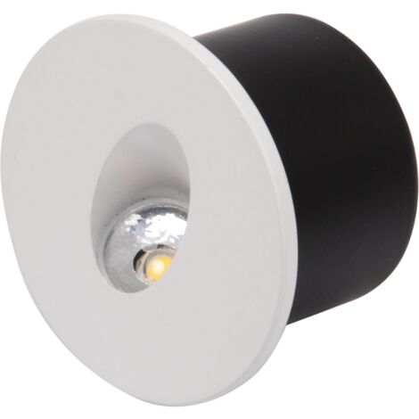 Spot LED mural rond 3W 4000K – Lumière naturelle – Installation encastrée diamètre 65mm – Pour escaliers et couloirs – Classe énergétique A++ – Horoz Electric