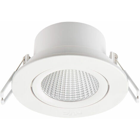 Spots LED Encastrable Orientable 3.5W Ultraslim Plafond Rond Eclairage  Encastré Blanc Chaud Trou de Plafond Φ75-80MM (Lot de 4)