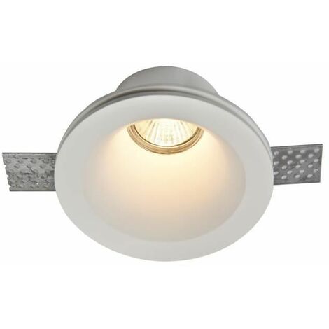 Spot encastrable Modern Style, en plâtre blanc, peut être peint, 1 ampoule non incluse, 1x 35w 220v Salon Chambre