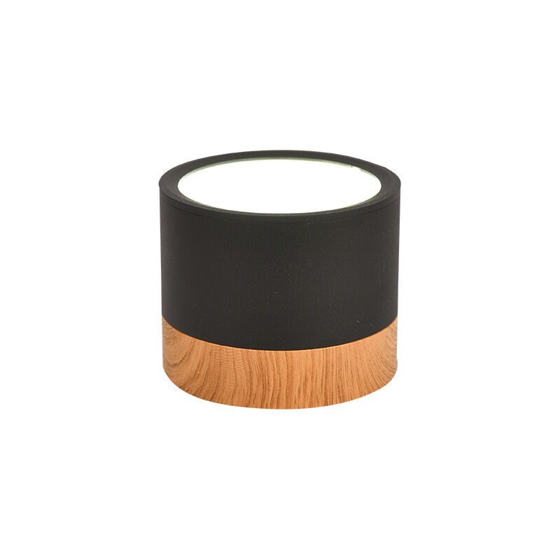 Tonchean - Spot encastrable mur et plafond Downlight led encastré avec lumière tricolore dimmable pour couloir/porche - Noir 12w 10.87cm