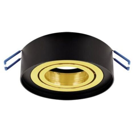 Spot Encastrable Orientable NOIR et OR pour Ampoule GU10 - SILAM