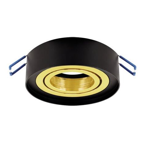Spot Encastrable Orientable NOIR et OR pour Ampoule GU10 - SILUMEN