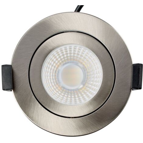 Spot encastrable orientable salle de bain IP65 – Température de couleur ajustable 3000K-6000K – Aluminium brossé – 6W 600 lumens – Woltz - RT2012