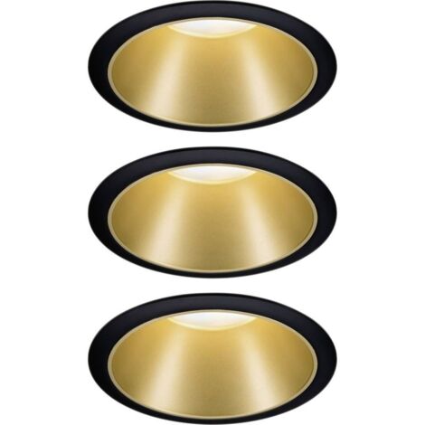 PAULMANN LICHT Paulmann 93403 Cole Coin Spot encastrable LED 6 W noir, or