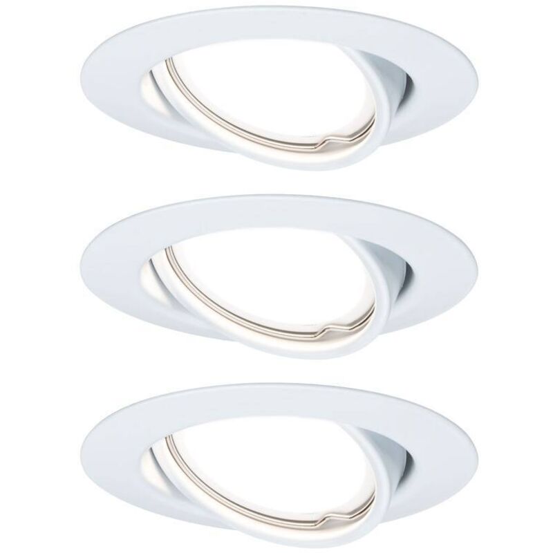 Paulmann - 93422 Base Spot encastrable jeu de 3 led GU10 15 w blanc