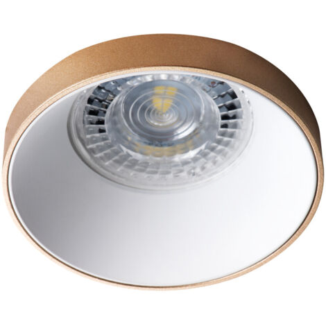 Spot Encastrable Plafond - Or/Blanc - Aluminium - Ø75mm - GU10/MR16