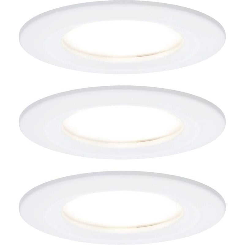 Nova Spot encastrable pour salle de bains jeu de 3 led led 18 w IP44 blanc mat - Paulmann