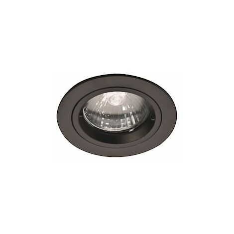 spot encastrable - rond - europole be better - culot gu10 - noir - fixe - 1/4 t - europole 2405