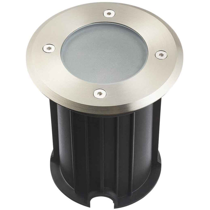 Support Spot Encastrable Sol GU10 220V Étanche IP67 Rond - perçage 98mm Diffuseur Dépoli